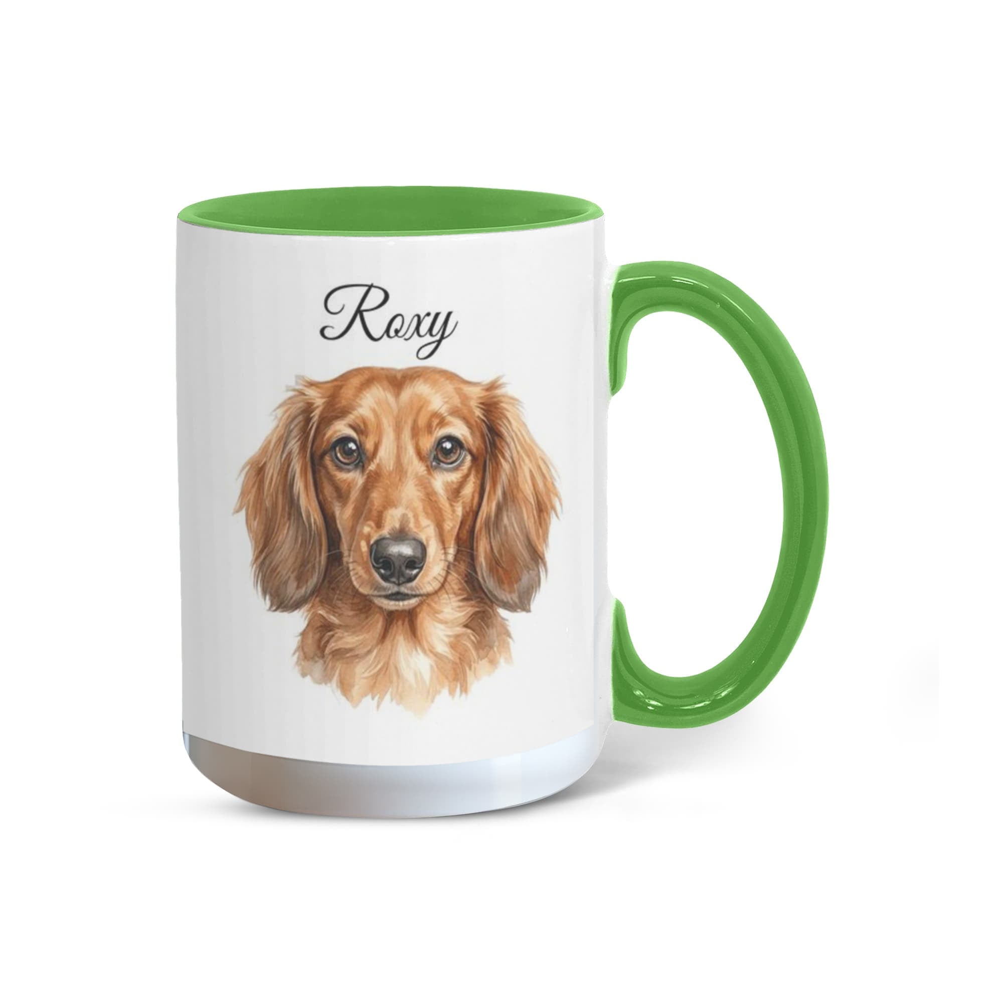 "Loved by a Dachshund" Water Color Pet Portrait Coffee Mug