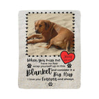 🐾 Pet Memorial Sherpa Blanket- When you miss me