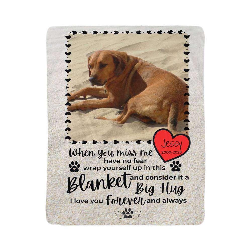🐾 Pet Memorial Sherpa Blanket- When you miss me