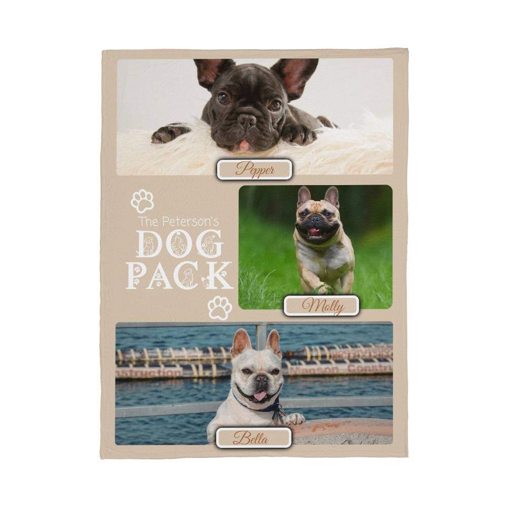 🐾 Dog Pack Fleece Blanket — Celebrate Your Whole Canine Family