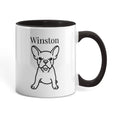 "Loved by a French Bulldog" Line Drawn Pet Portrait Coffee Mug