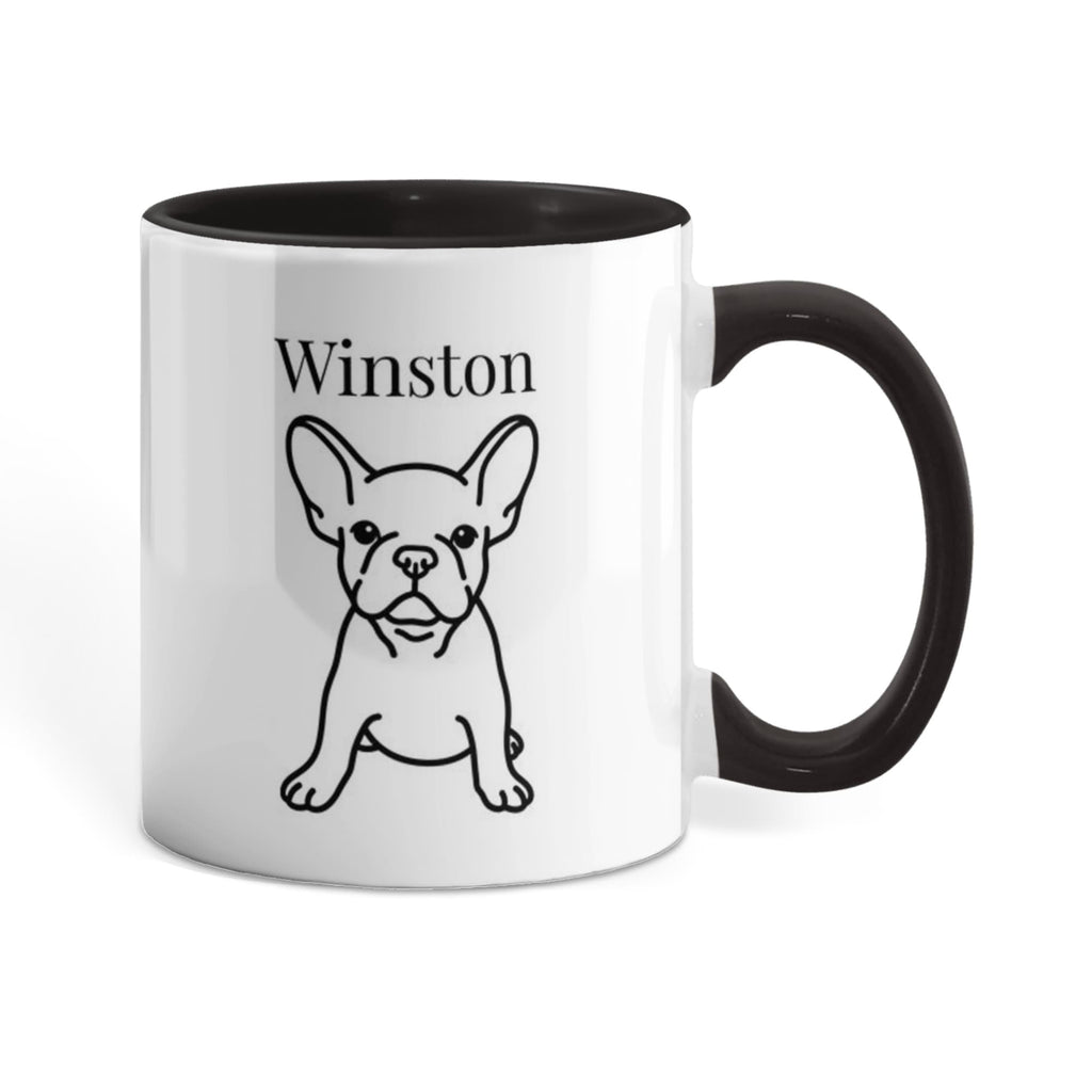 "Loved by a French Bulldog" Line Drawn Pet Portrait Coffee Mug
