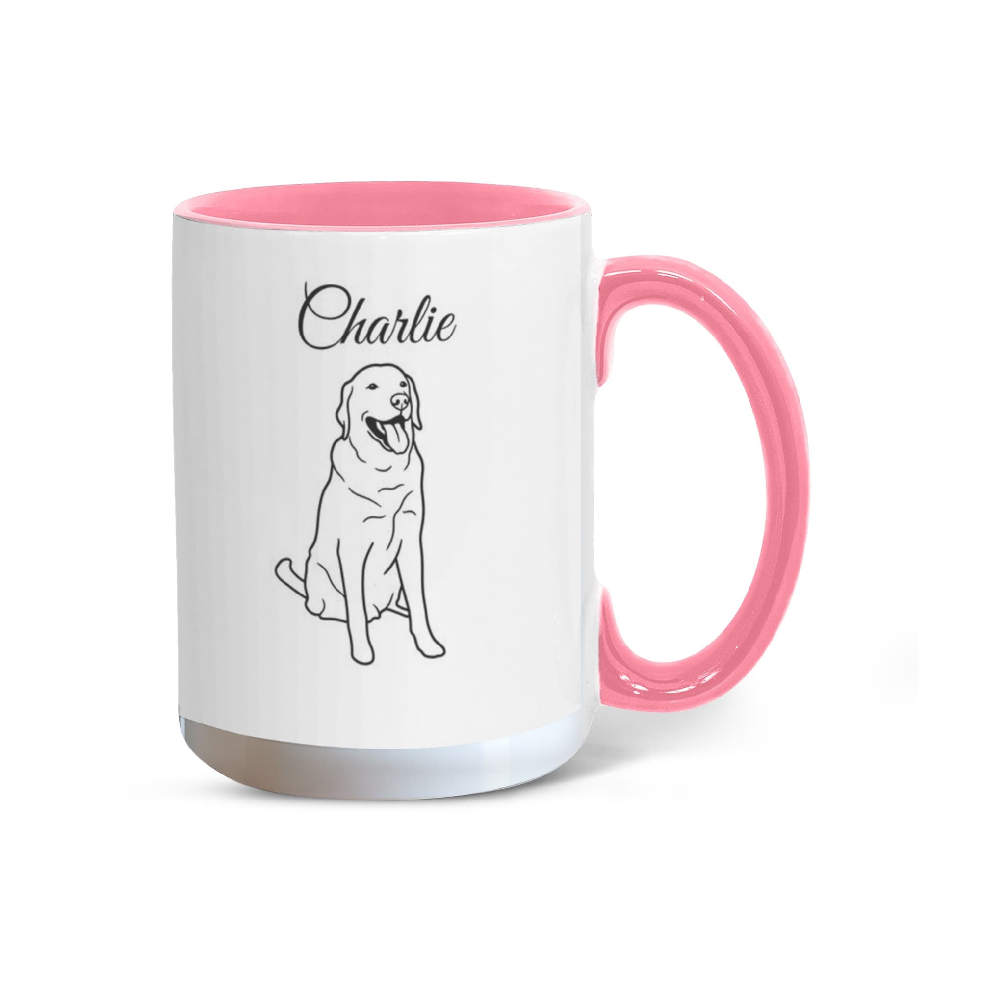 "Proudly Loved by a Labrador Retriever" line drawn Pet Portrait Coffee Mug