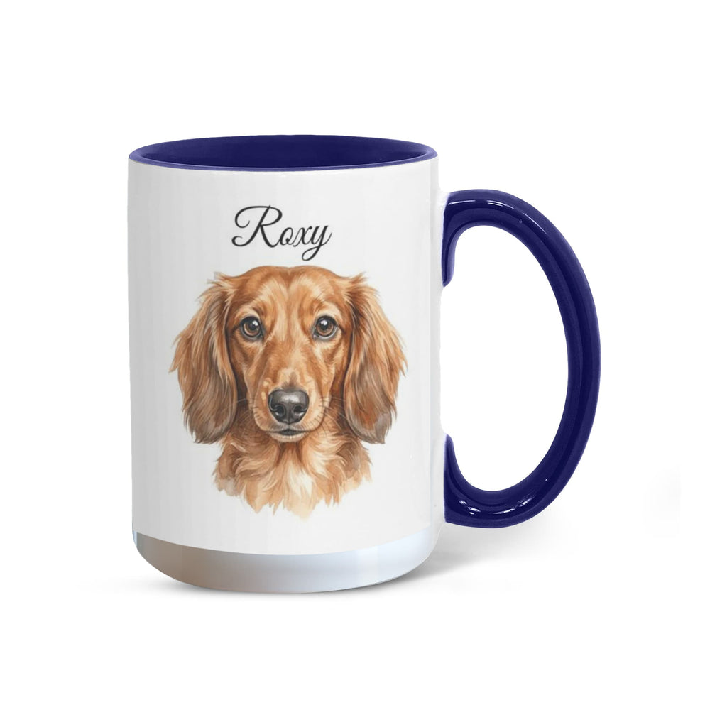 "Loved by a Dachshund" Water Color Pet Portrait Coffee Mug