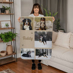 🐾  Personalized Photo Collage Blanket five photos - sherpa blanket