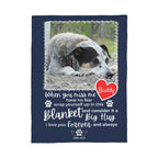 "When You Miss Me" - Pet Memorial Fleece Blanket - Personalized Name and Picture