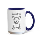 "Loved by a French Bulldog" Line Drawn Pet Portrait Coffee Mug