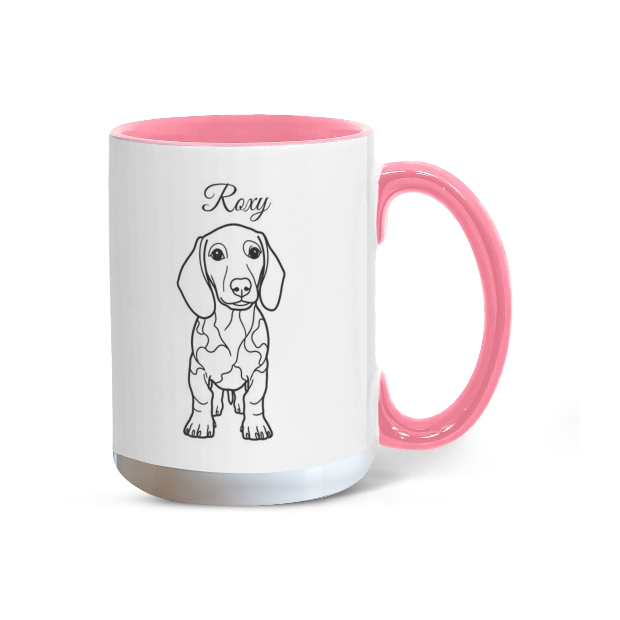 "Loved by a Dachshund" Line Drawn Pet Portrait Coffee Mug