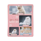 🐾  "Life is better with Cats" Personalized Photo Collage - sherpa blanket