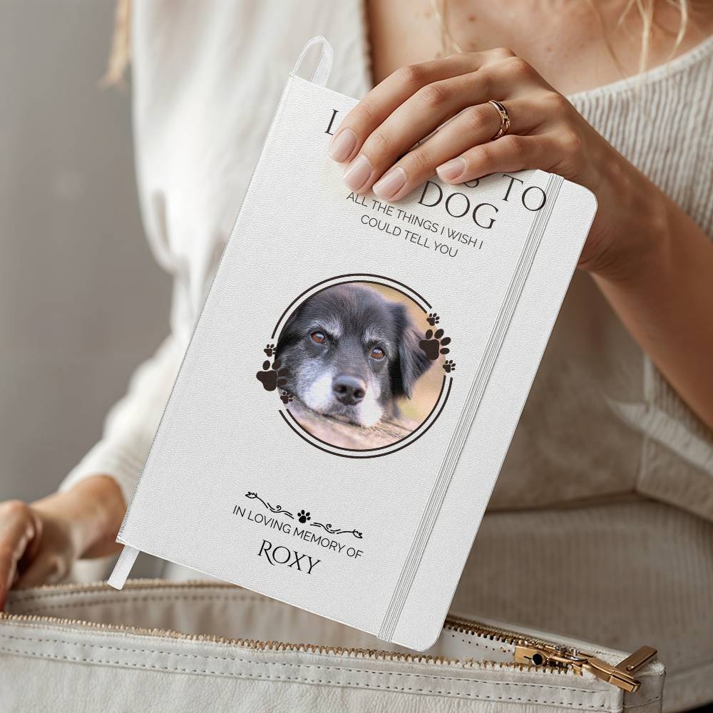 Personalized Dog Journal – Custom Paw Print Hard Cover | Letters to My Dog