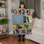 "Snuggle This Blanket and Think of Me" - Pet Memorial Fleece Blanket