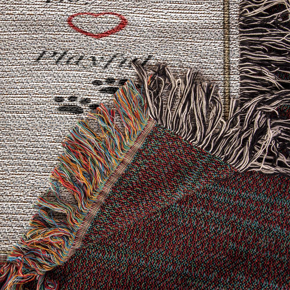 🐾 My Little Buddie Heirloom Woven Blanket – Labrador Retriever - Gold Frame