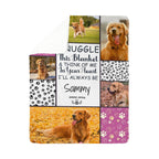🐾 "Snuggle this blanket" Memorial - Sherpa Blanket - Personalized name and photos
