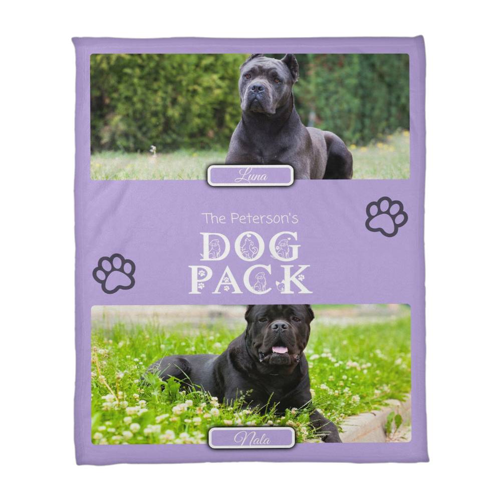 🐾 Dog Pack Fleece Blanket — Celebrate Your Whole Canine Family