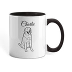 "Proudly Loved by a Labrador Retriever" line drawn Pet Portrait Coffee Mug