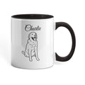 "Proudly Loved by a Labrador Retriever" line drawn Pet Portrait Coffee Mug