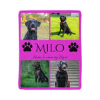 🐾 "Home is where my dog is" - Sherpa Blanket - Personalized name and photos