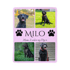 🐾 "Home is where my dog is" - Sherpa Blanket - Personalized name and photos