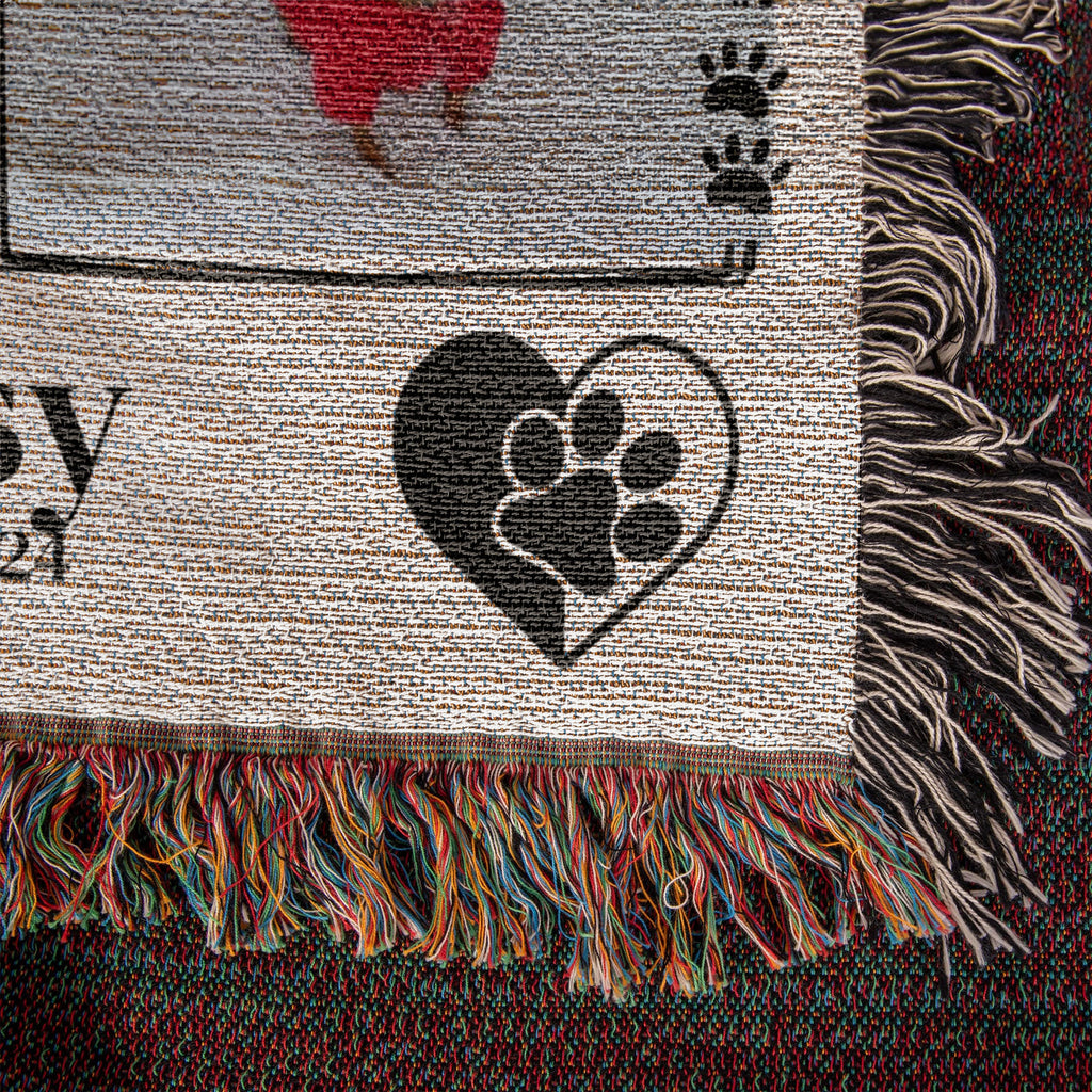Pet Memorial Woven Blanket - Photo Collage Woven Throw - Personalized