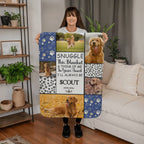 🐾 "Snuggle this blanket" Memorial - Sherpa Blanket - Personalized name and photos