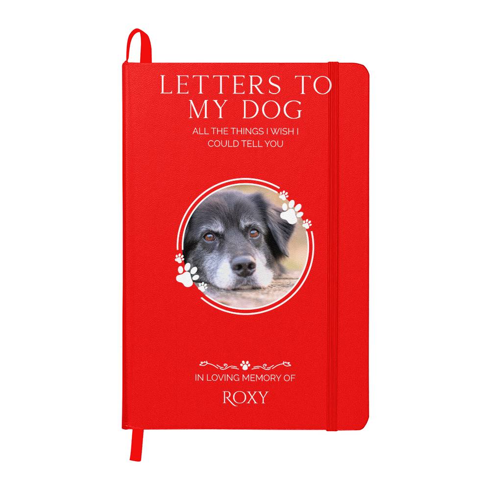 Personalized Dog Journal – Custom Paw Print Hard Cover | Letters to My Dog