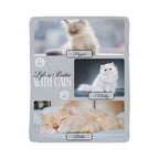 Product packaging with images of cats and text 'Life is Better with Cats' on a white background