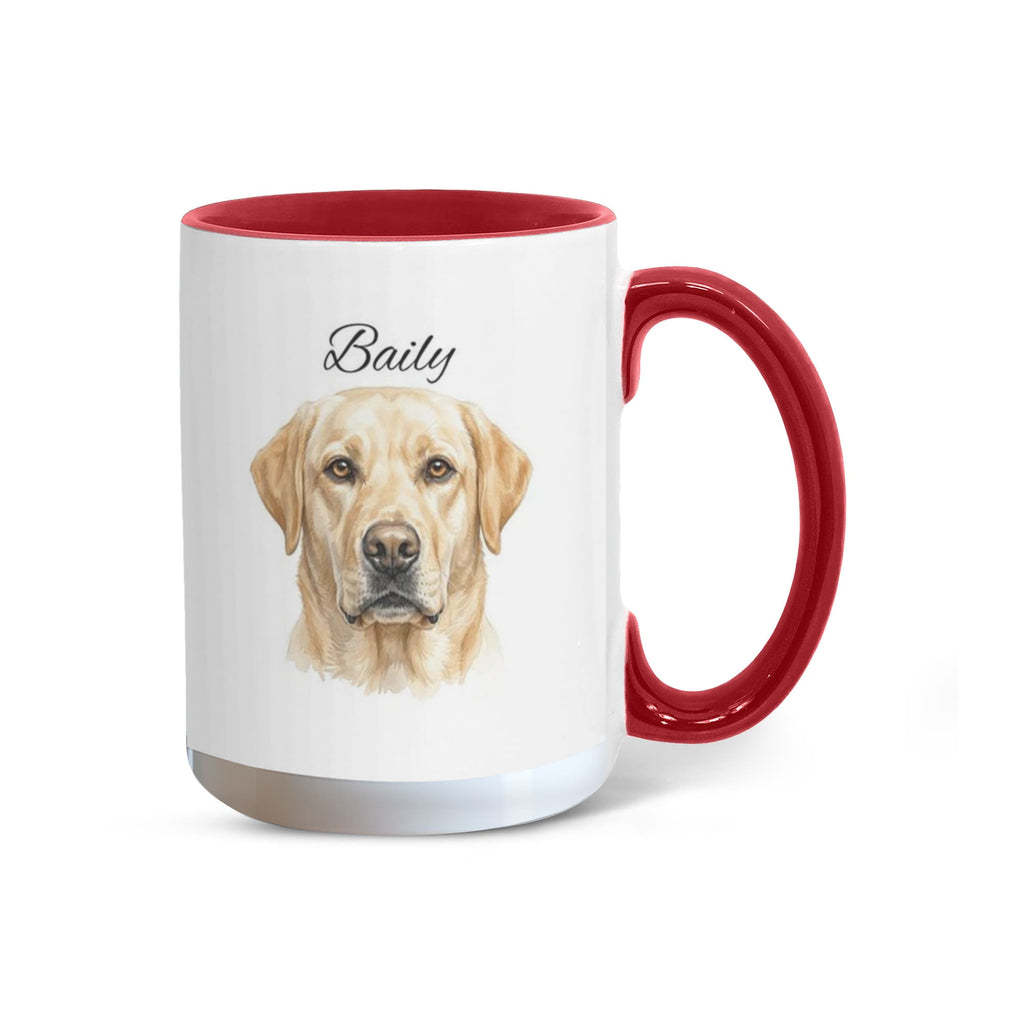 "Loved by a Labrador Retriever" Water Color Pet Portrait Coffee Mug