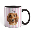 Stripe Custom Pet Portrait Coffee Mug – Watercolor Style