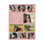 "Snuggle This Blanket and Think of Me" - Pet Memorial Fleece Blanket