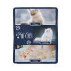 🐾  "Life is better with Cats" Personalized Photo Collage - sherpa blanket