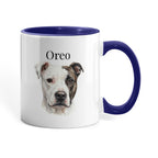 "Loved by a Pitbull" Water Color  Pet Portrait Coffee Mug