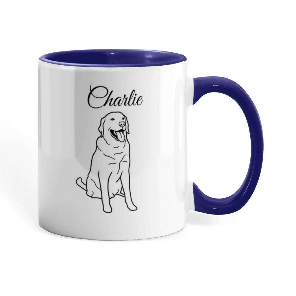 "Loved by a Labrador Retriever" line drawn Pet Portrait Coffee Mug