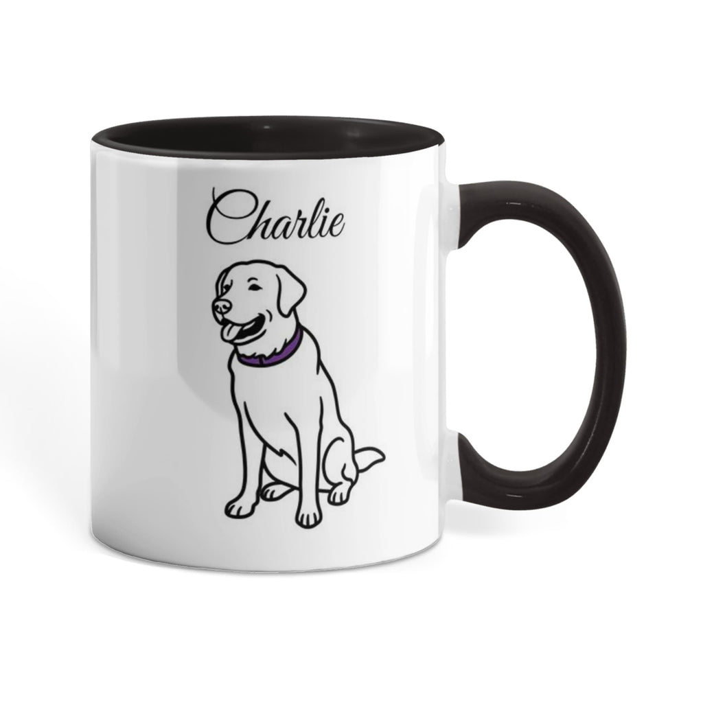 "Loved by a Golden Retriever" line drawn Pet Portrait Coffee Mug