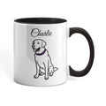 "Loved by a Golden Retriever" line drawn Pet Portrait Coffee Mug