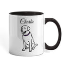 "Loved by a Golden Retriever" line drawn Pet Portrait Coffee Mug