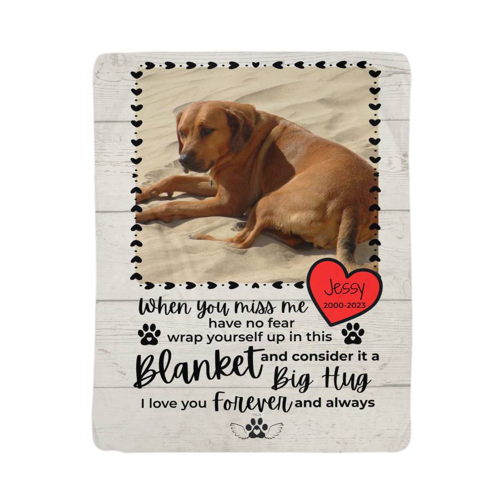 🐾 Pet Memorial Sherpa Blanket- When you miss me