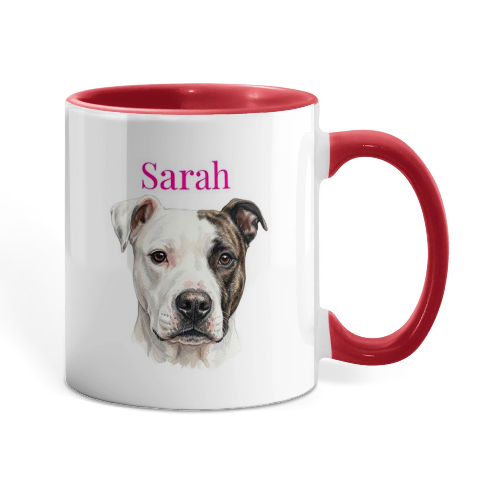 Personalized Dog Mom Coffee Mug – "Hot Girls Rescue Dogs" Watercolor Pet Portrait