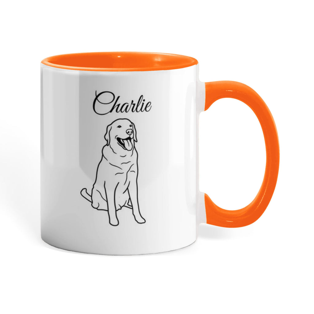 "Loved by a Labrador Retriever" line drawn Pet Portrait Coffee Mug