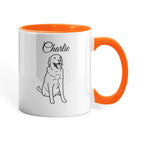"Loved by a Labrador Retriever" line drawn Pet Portrait Coffee Mug