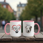 "Loved by my Pitbull" Water Color  Pet Portrait Coffee Mug