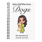 Just a Girl Who Loves Dogs Chibi Spiral Notebook – Cute Dog Lover Gift | Ruled or Graph Paper