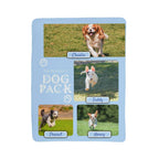 "Dog Pack" Personalized Photo Collage Sherpa Blanket - Multi-Dog Gift