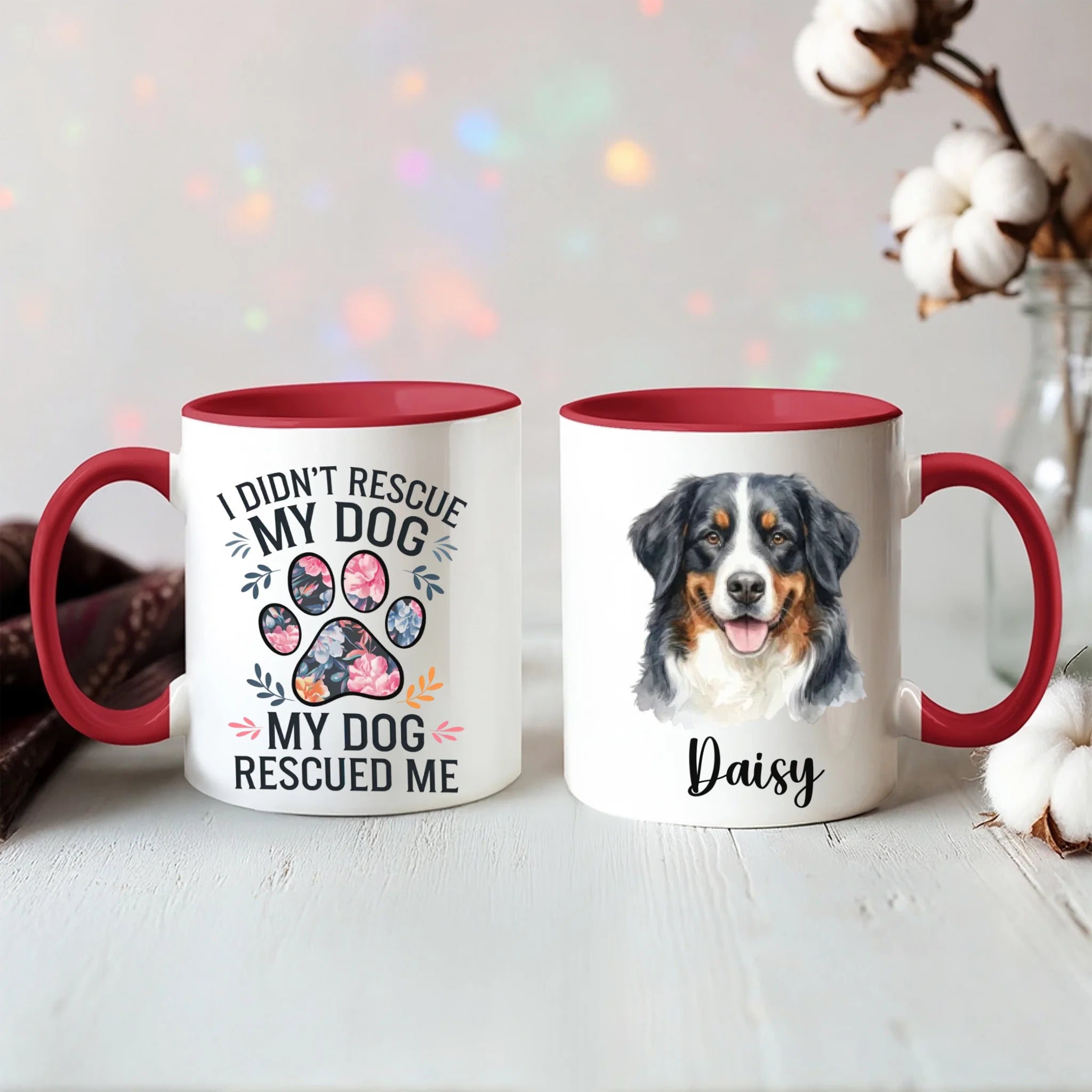 Color Accent Mug 11oz Red
