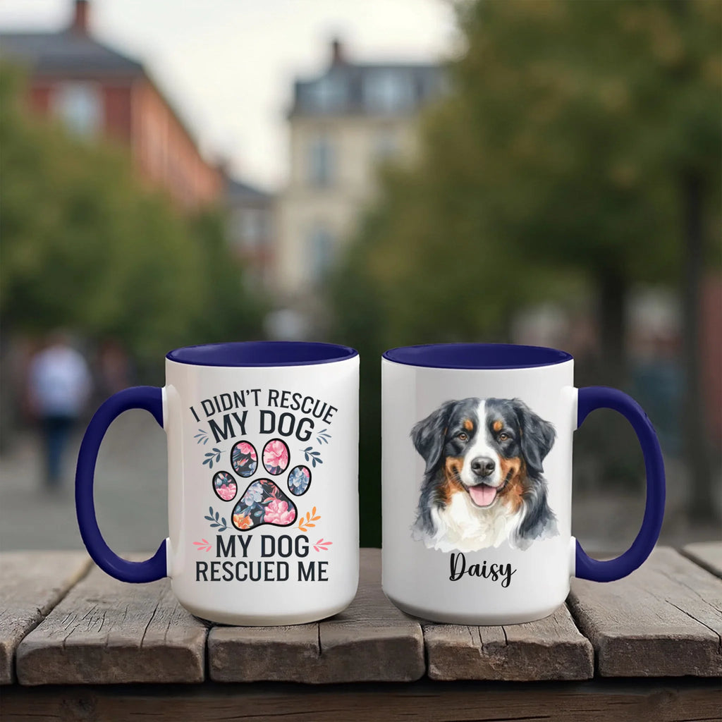 Accent Mug 15oz Orange Midnight Blue