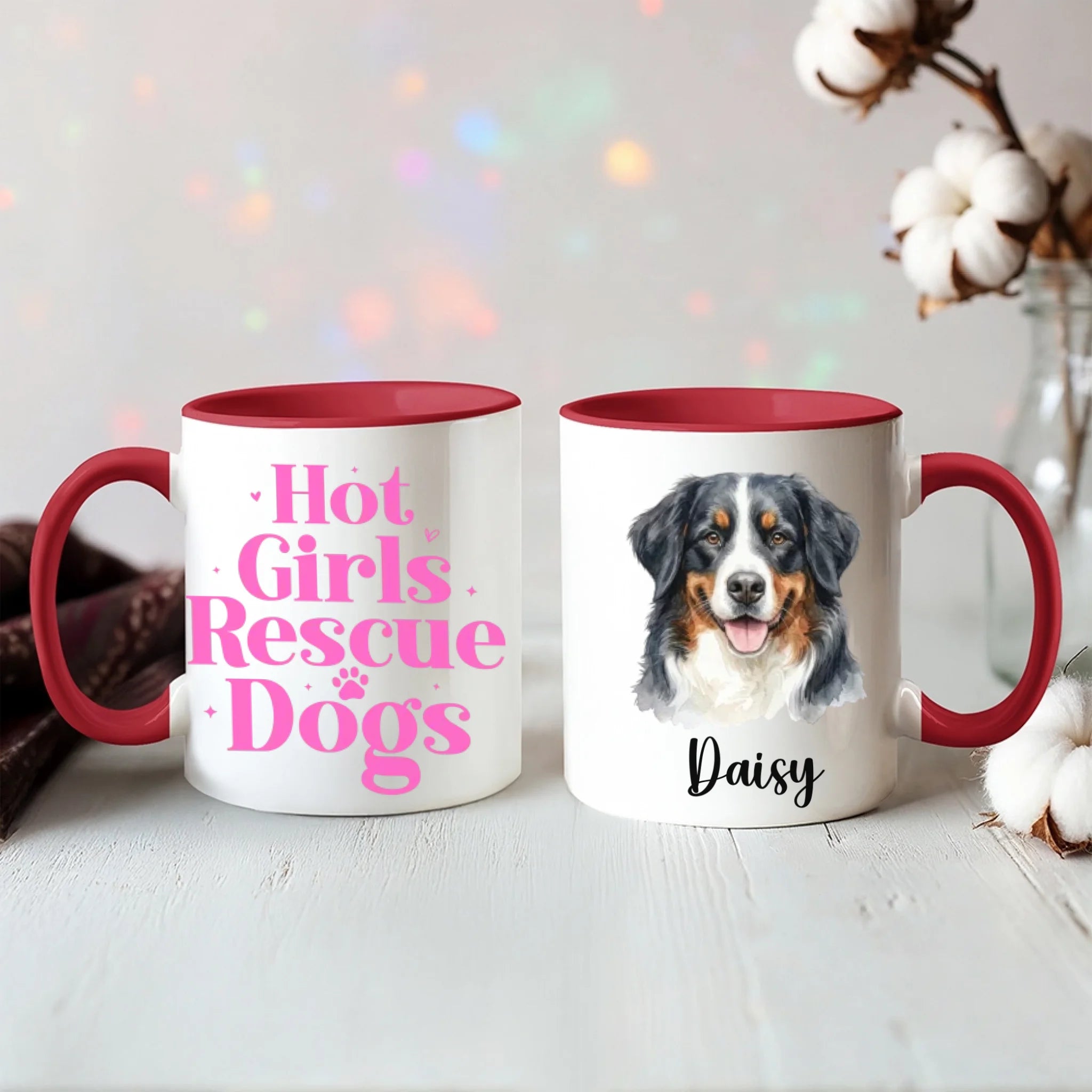 Color Accent Mug 11oz Red