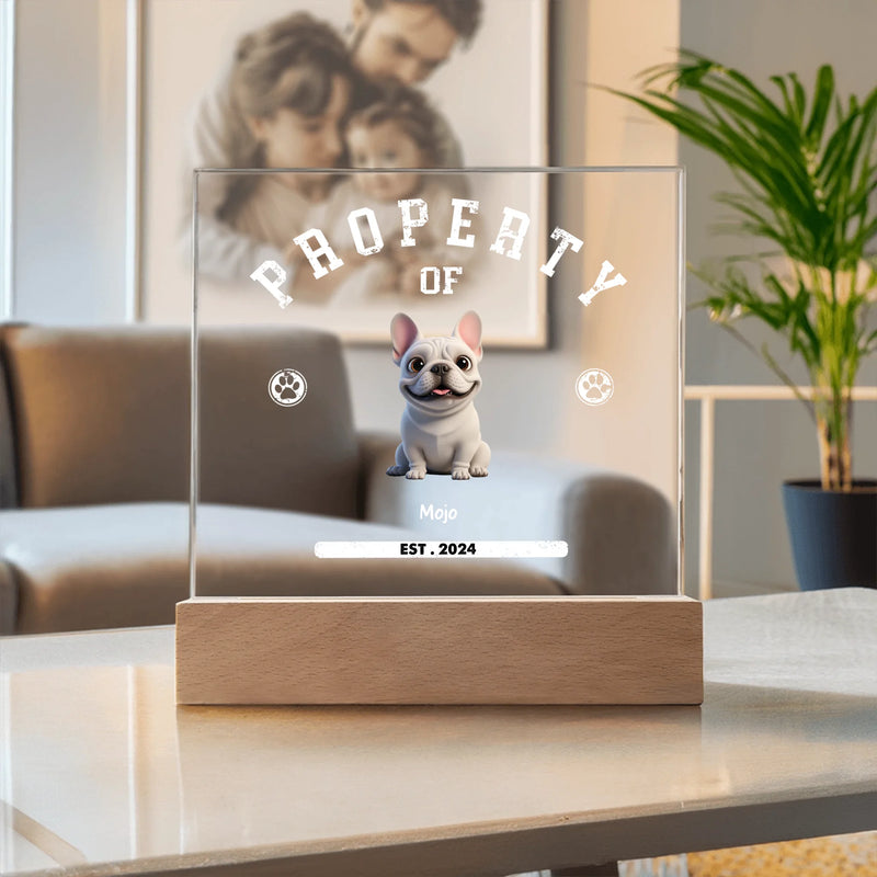 Personalized dog breed acrylic keepsake