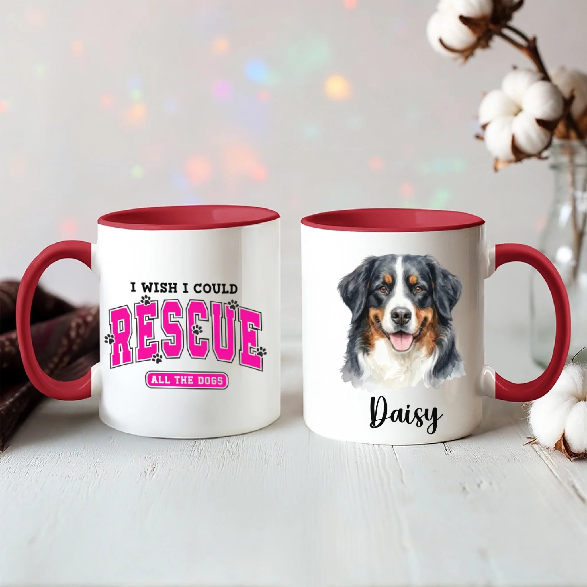 Color Accent Mug 11oz Red