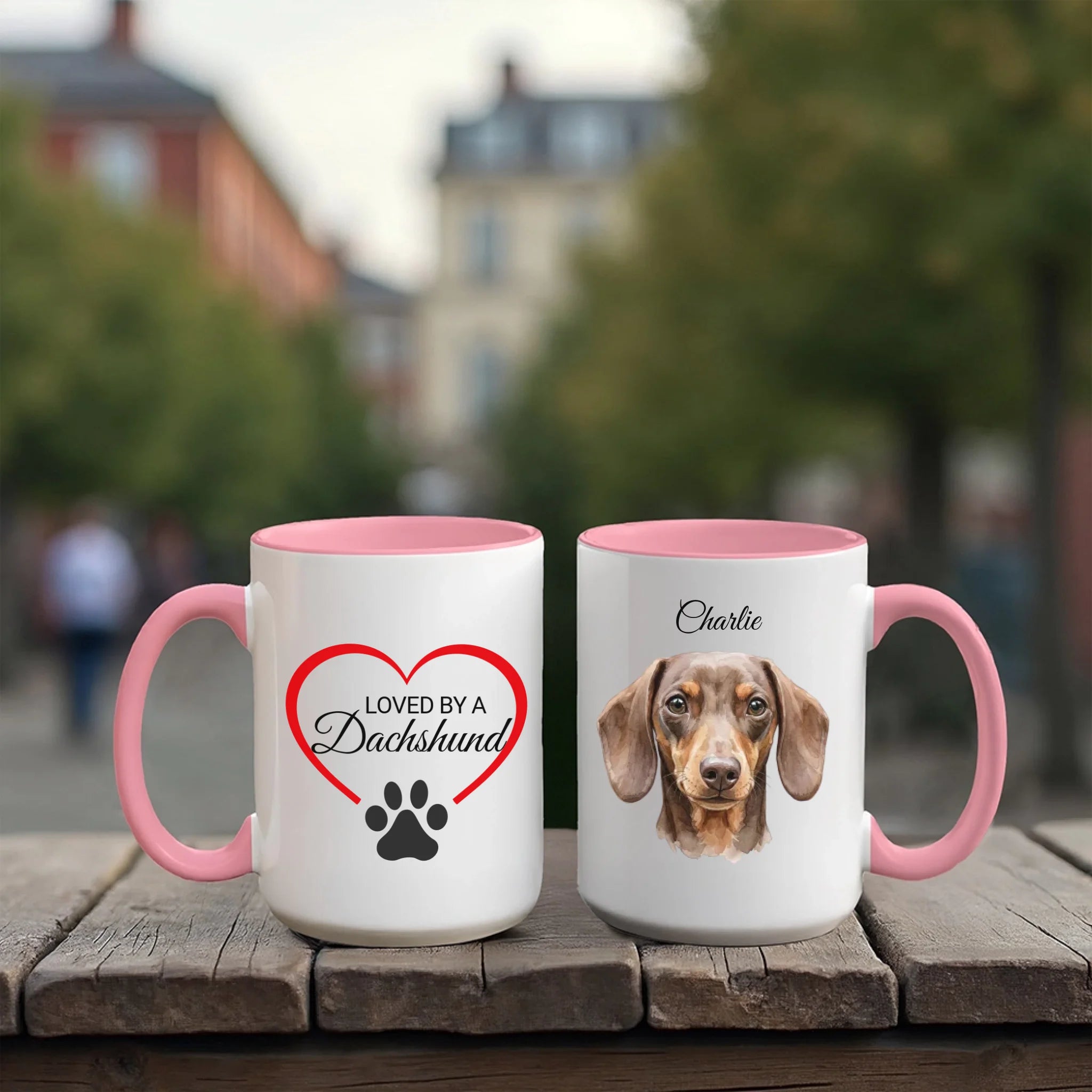 Accent Mug 15oz Red Pink