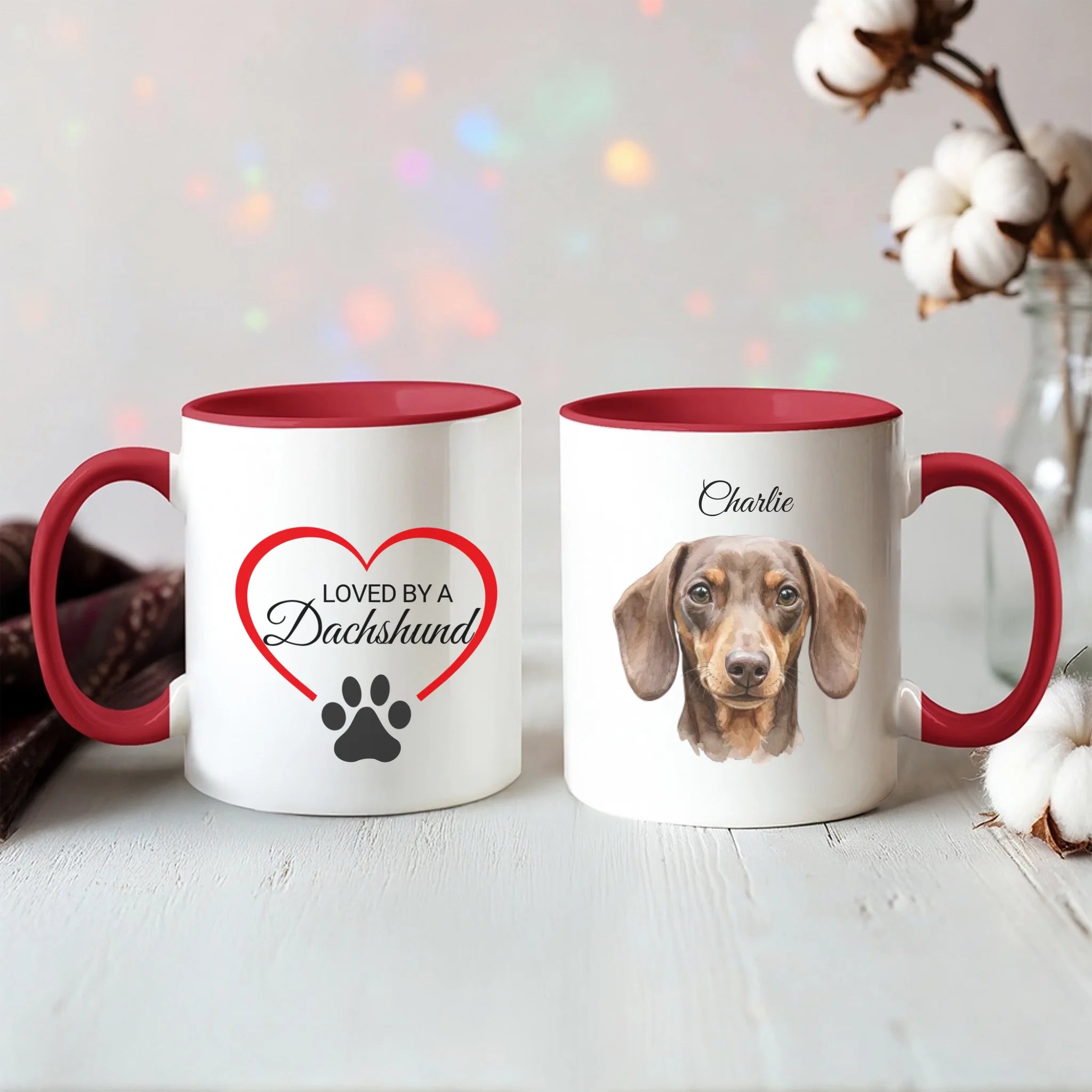 Color Accent Mug 11oz Red