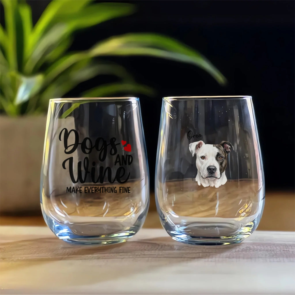 Custom Printed 15oz Stemmed Wine Glass – Personalized Clear Glassware Gift